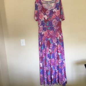 LuLaRoe Floral Ana Dress Sz 2XL